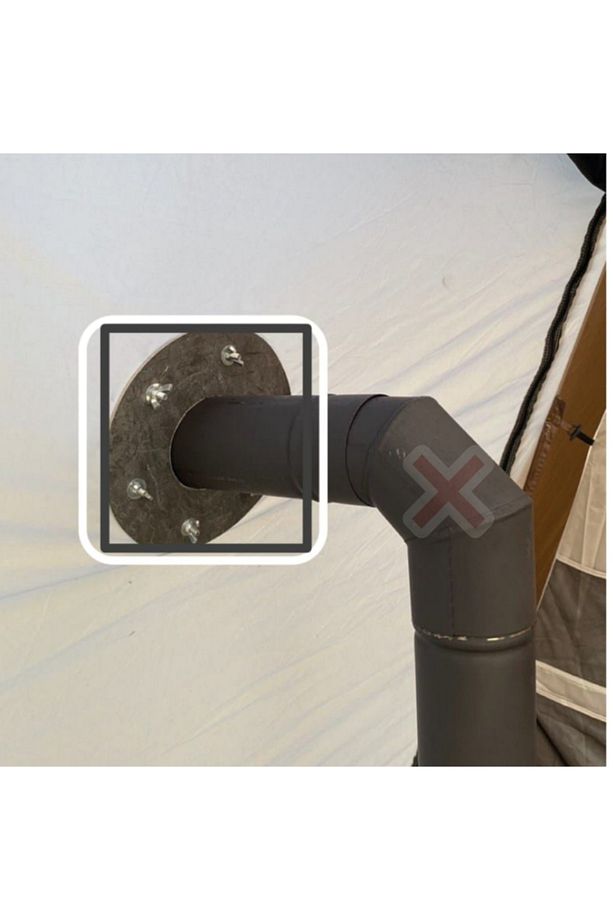 Karavan Konteyner Çadır Baca Çıkışı 13 Cm Soba Boru Adaptörü Çadır Boru Çıkış Kiti Soba Borusu Uyuml - 2