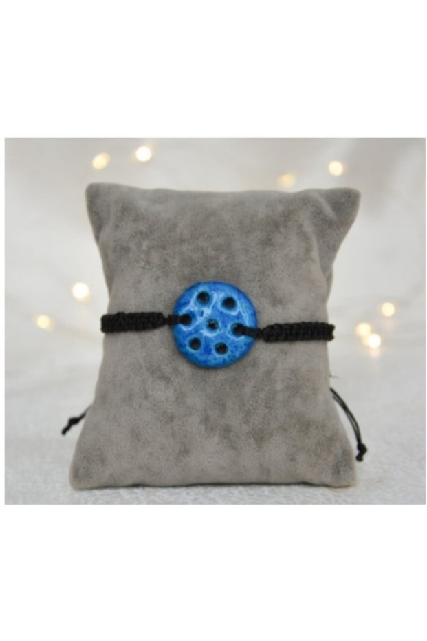 7 Eyed Syriac Evil Eye Stone Macrame Bracelet