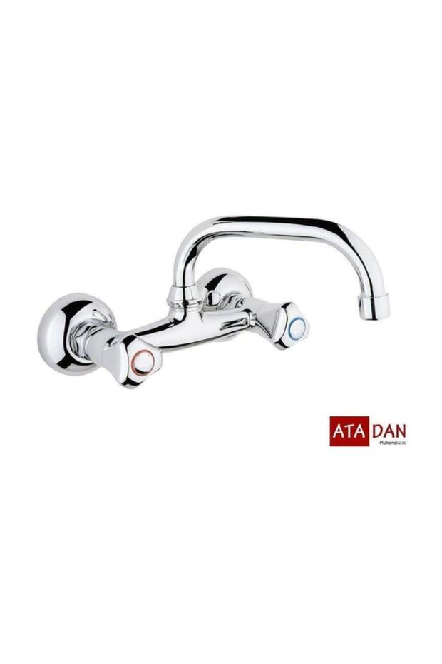 Hot Cold Classic Swivel Spout Sink Faucet - through the Wall