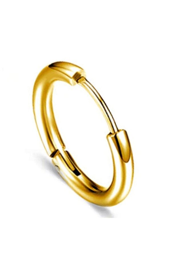 Unisex 316l Surgical Steel Gold Color Hoop Earrings 1 Piece