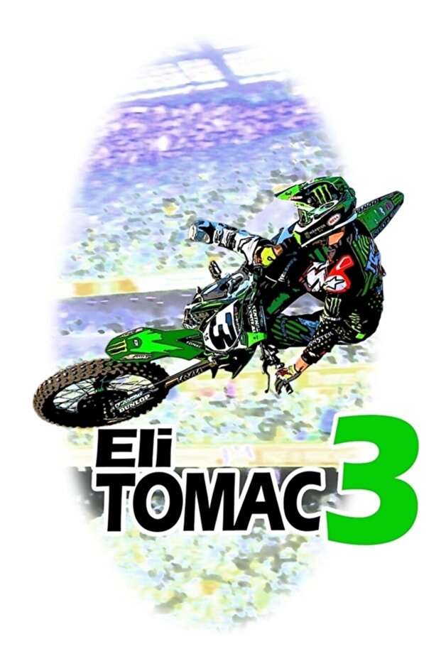 ملصق ديكور خشبي لطاولة Crazy Eli Tomac Supercross