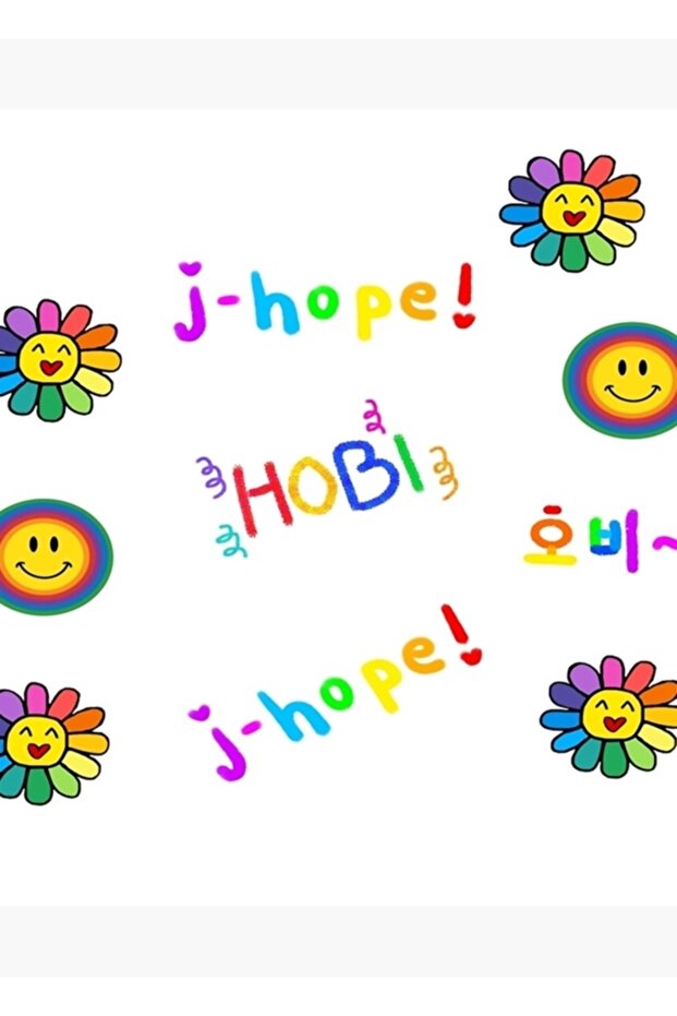 Jhope Rainbow Table Wooden Poster Decorative Code3640 - 1