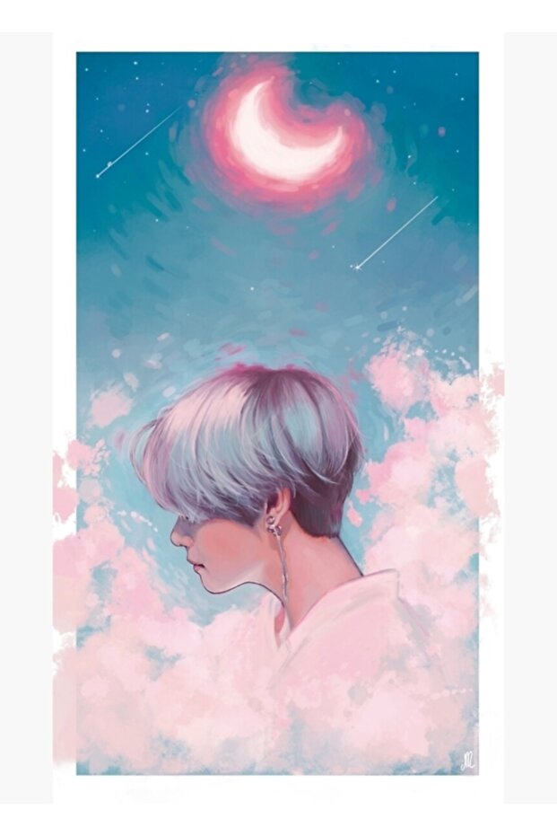 Moon Child Painting Wooden Poster Decorative Code4890