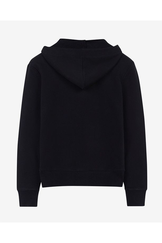W New Basics Full Zip Hoodie Kadın Siyah Fermuarlı Eşofman Üstü S212186-001 - 2