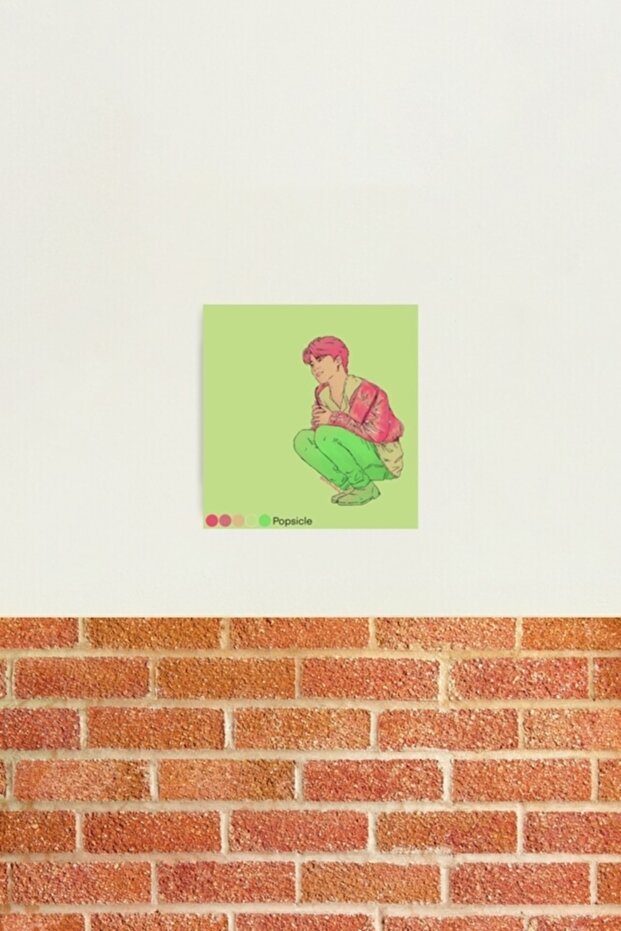 Poster decorativ din lemn Popsicle Jimin Code3978 - 2