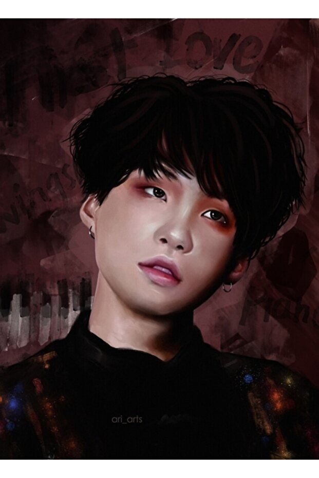 Yoongi (Wings) Painting Wooden Poster Decorative Code3105