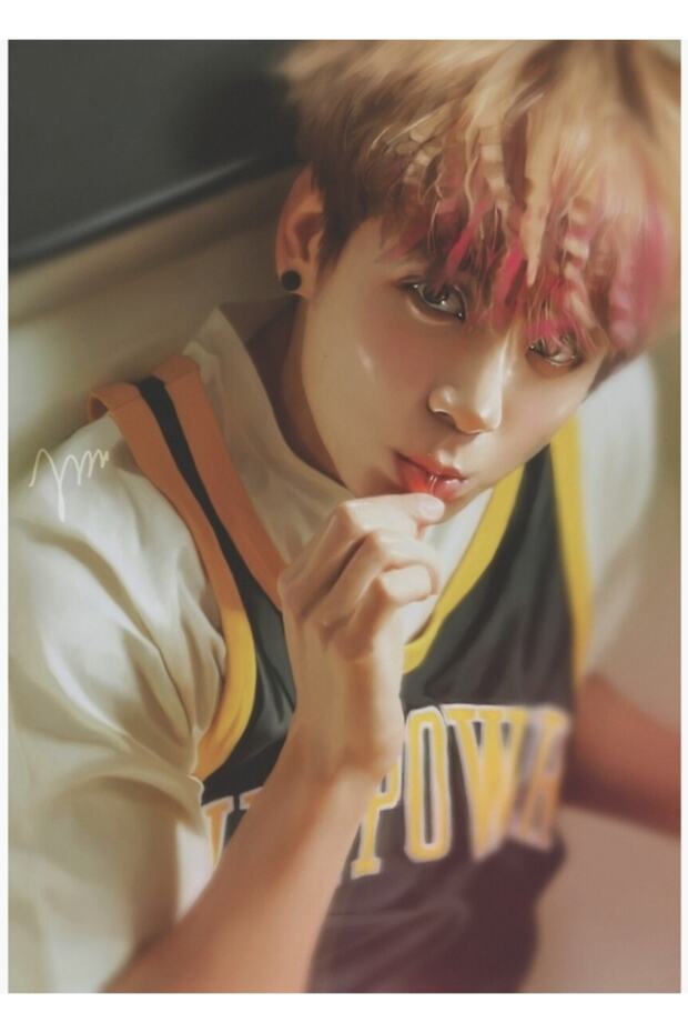 Jeonkookie Painting Wooden Poster Decorative Code4717