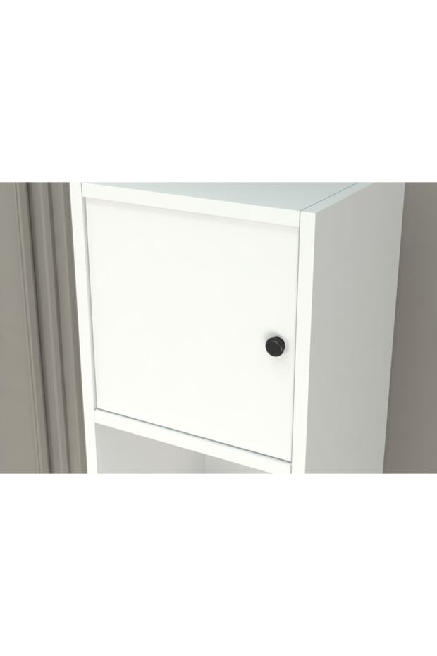 Rafli Kapakli Duvar Rafi Beyaz 170 Cm Dvr-1108-ç - 4
