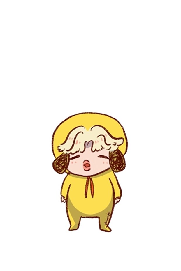 Chimin (Bts X Bt21: Jimin X Chimmy) Painting Wooden Poster Decorative Code689