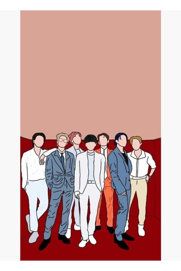 Bts - زبدة - ملصق خشبي للرسم على الحدود ديكور Kod1836