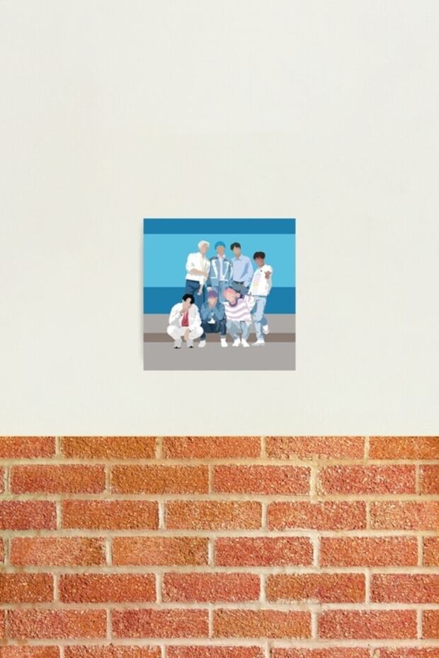 Bts Pop مقبس طاولة خشبية ملصق ديكور Code4120 - 2