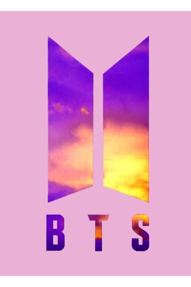 شعار Bts أرجواني، ملصق خشبي لطاولة الجيش Bts ديكور Kod1583
