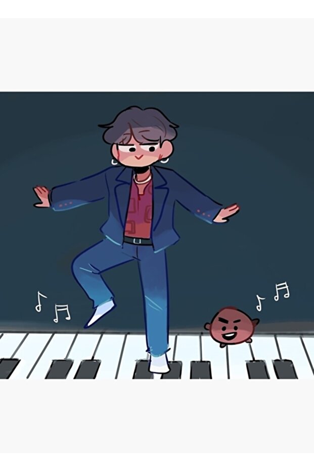 Bts: Let's Play Piano Together! Table Wooden Poster Decorative Code1163