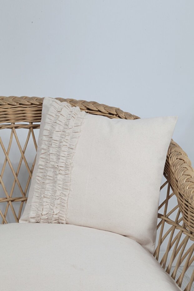 Boho Throw Pillow Cover Drop Frilly 45x45 Cm