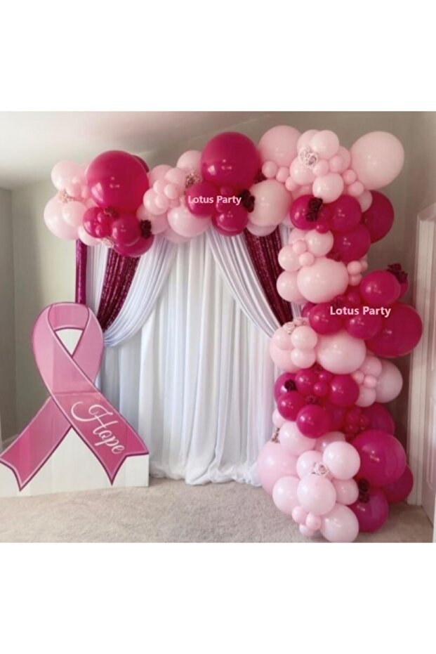 50 Pieces - Metallic Fuchsia - Pink Balloon Chain Set