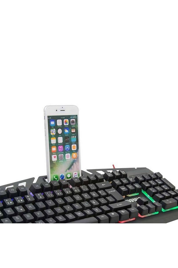 Siyah Everest Kmx-99 Usb Gökkuşağı Zemin Aydınlatmalı Q Oyuncu Klavye Ve Mouse Set - 4
