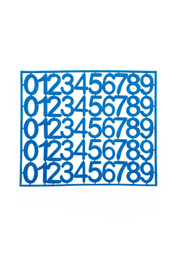 رقم اللباد - رقم 3 سم - أزرق