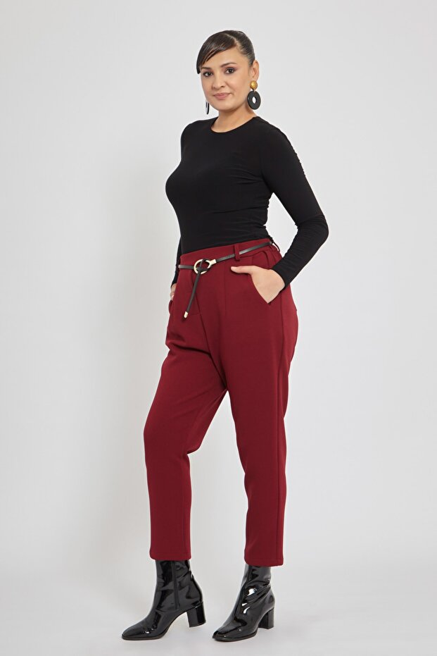 Leather Belted Pants - 3