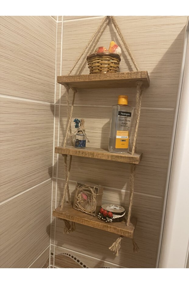 Ahşap Banyo Rafı - 2