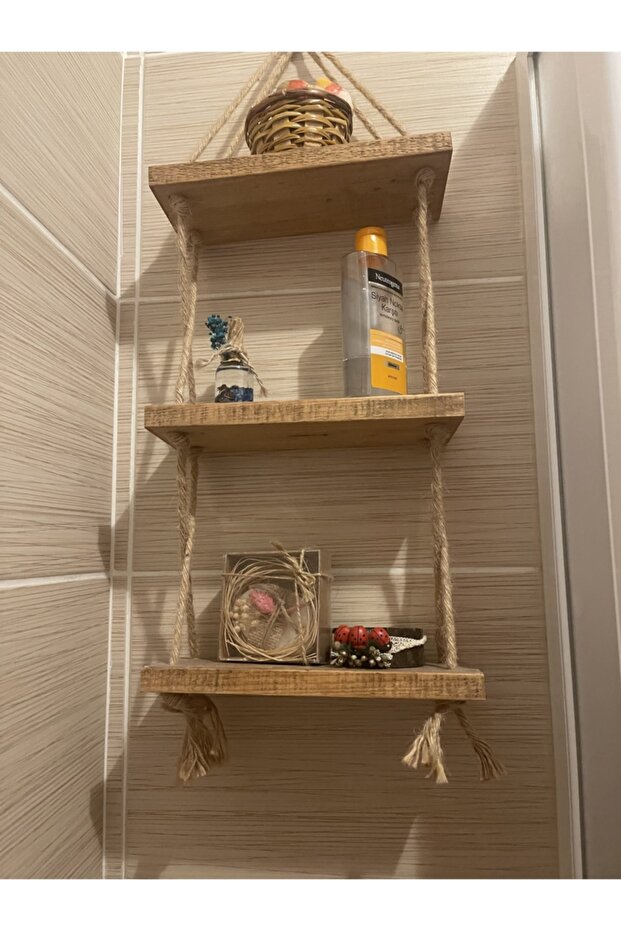 Ahşap Banyo Rafı - 3