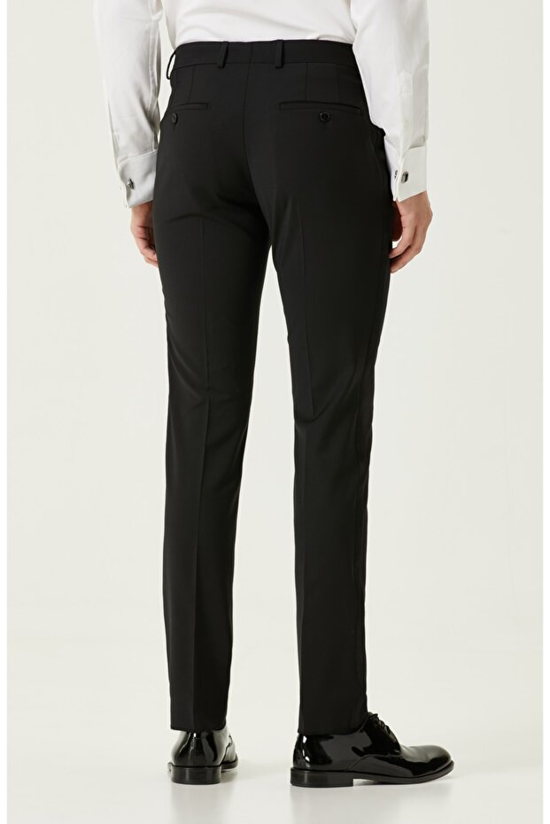 Siyah Yün Smokin Pantolonu - 3