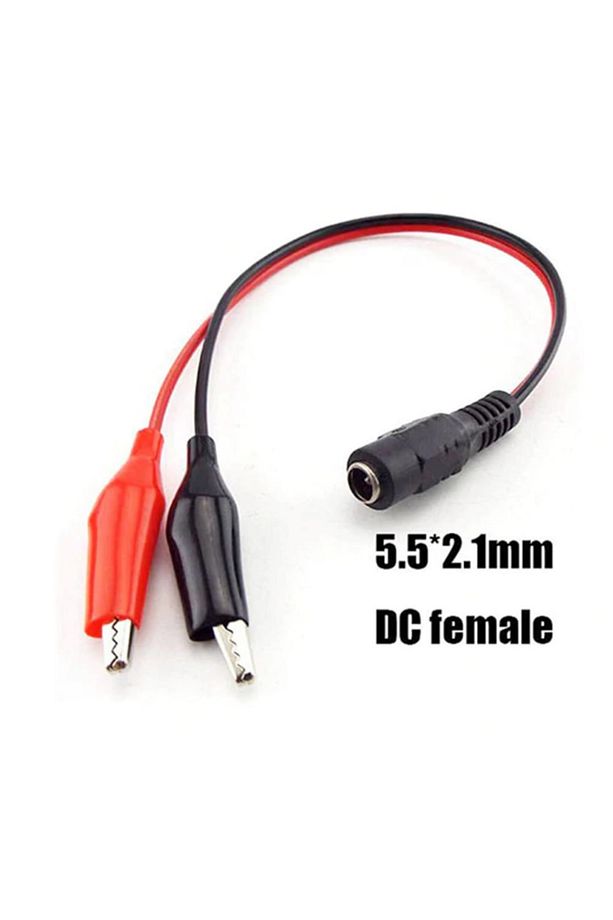 2.1mm Adaptör Krokodil Kablo Standart Dc Dişi Güç Kaynağı Timsah - 5