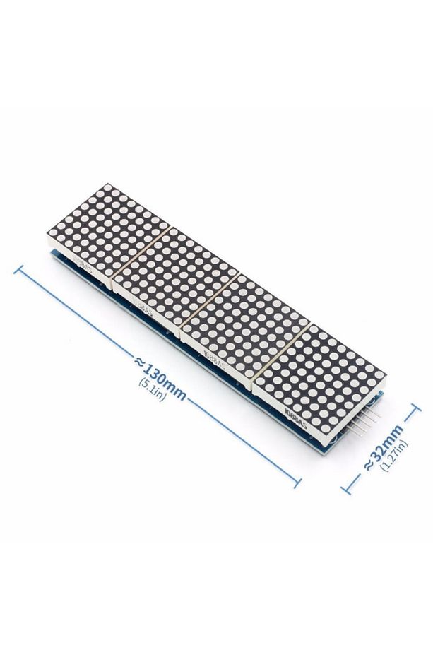 Max7219 4 Adet 8x8 64 Nokta Led Matrix Modül Dot Matrix 5v Ortak Katot Led Ekran Saat - 1
