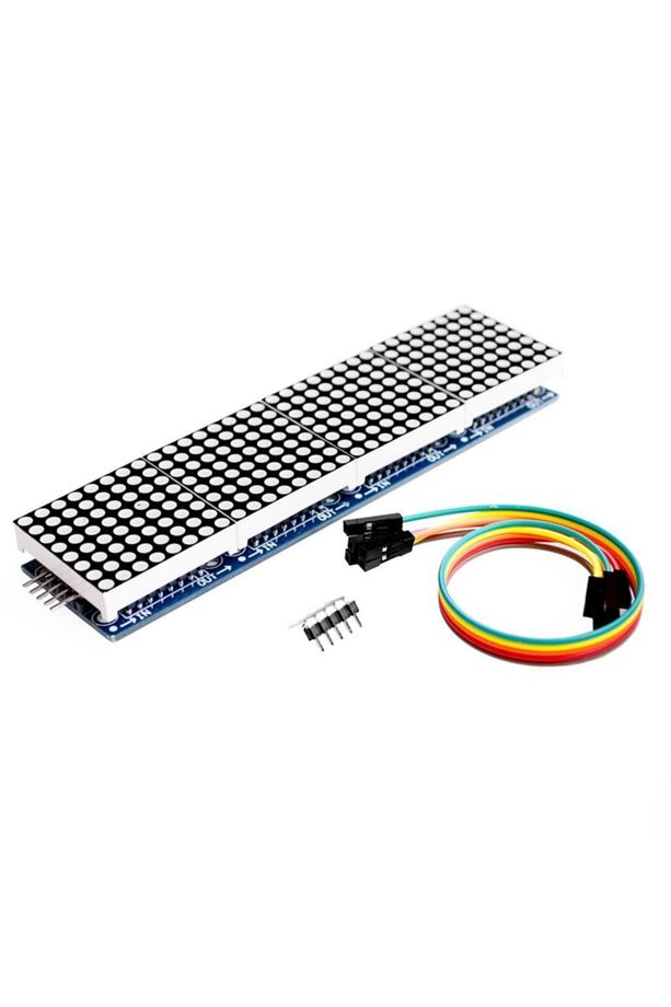 Max7219 4 Adet 8x8 64 Nokta Led Matrix Modül Dot Matrix 5v Ortak Katot Led Ekran Saat - 3