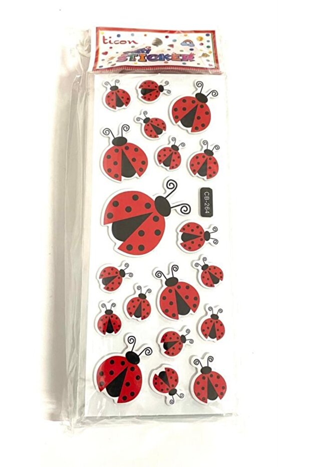 ملصق منتفخ (الدعسوقة) 20 قطعة رمز العبوة:348899 - 1