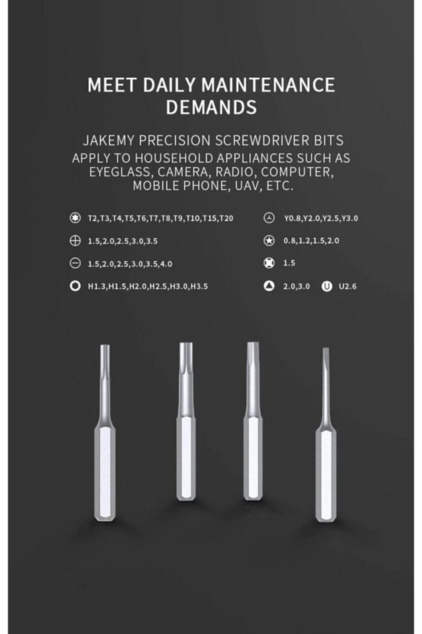 Jm-y03 Plus 43 In 1 Mini Taşınabilir Şarjlı Hassas Manyetik Tornavida Matkap Uç Seti - 6