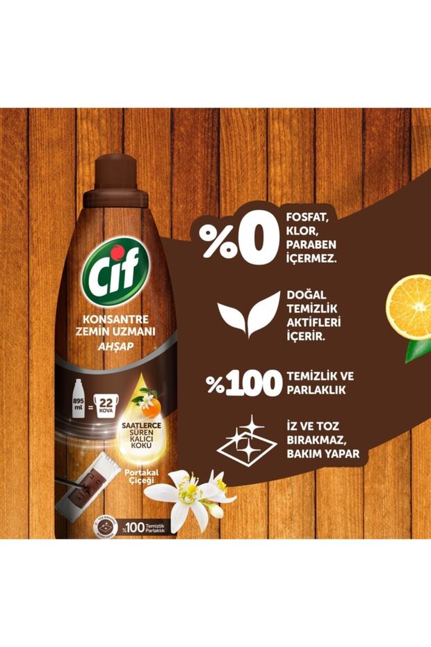 Konsantre Zemin Uzmanı Ahşap Portakal Çiçeği 895 ml - 3