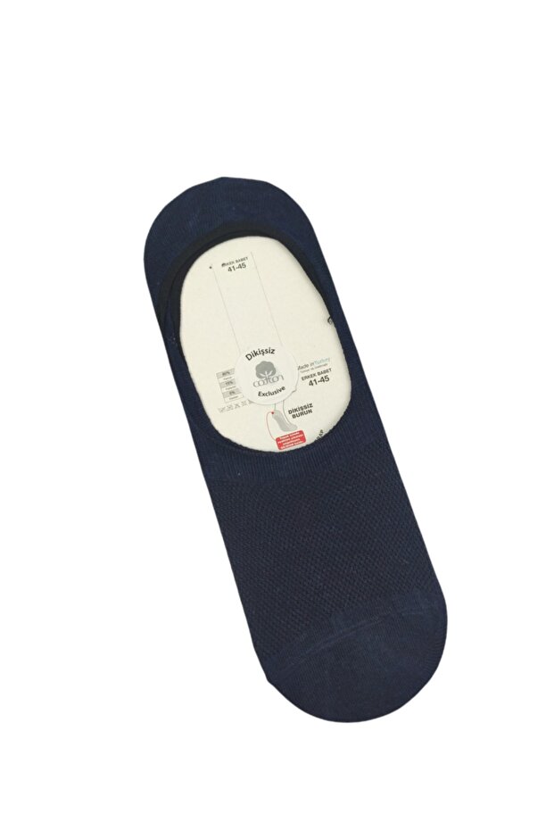 Seamless Toe Non-Slip Sole Navy Blue Ballerina Socks