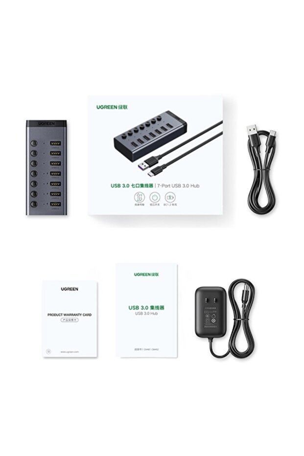 7 Portlu Usb 3.0 Hub Çoklayıcı Ve Şarj Istasyonu - 8