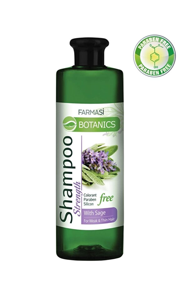 Botanics 500 ml Strengthening Shampoo - For Gentle and Thin Hair, Essence Sage