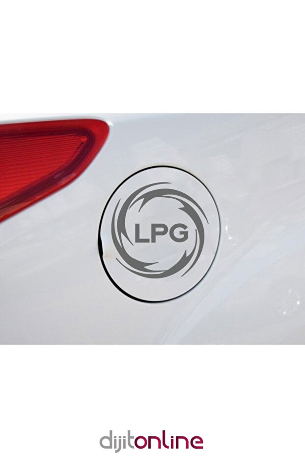 Tank Fuel Cover Lpg Sticker - Auto Sticker - Car Sticker 12x11 Cm
