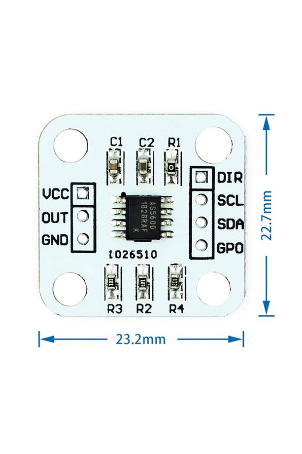 As5600 Manyetik Açı Sensörü Ölçüm Modülü 12 Bit Temassız Pozisyon - 8