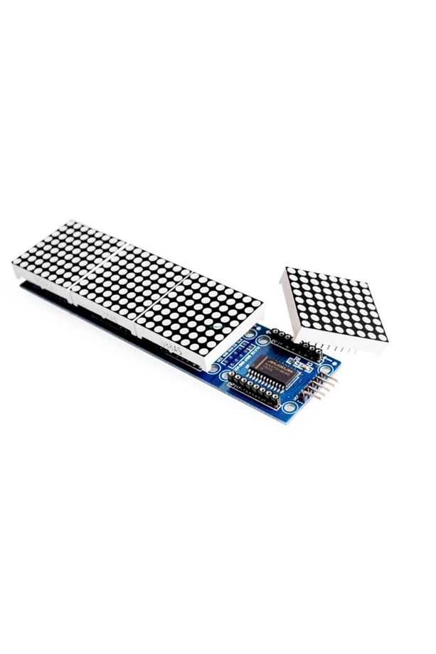Max7219 4 Adet 8x8 64 Nokta Led Matrix Modül Dot Matrix 5v Ortak Katot Led Ekran Saat - 5