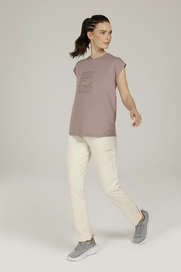 Ct322 Mıla Track Pants 2f Ekru Kadın Eşofman - 3