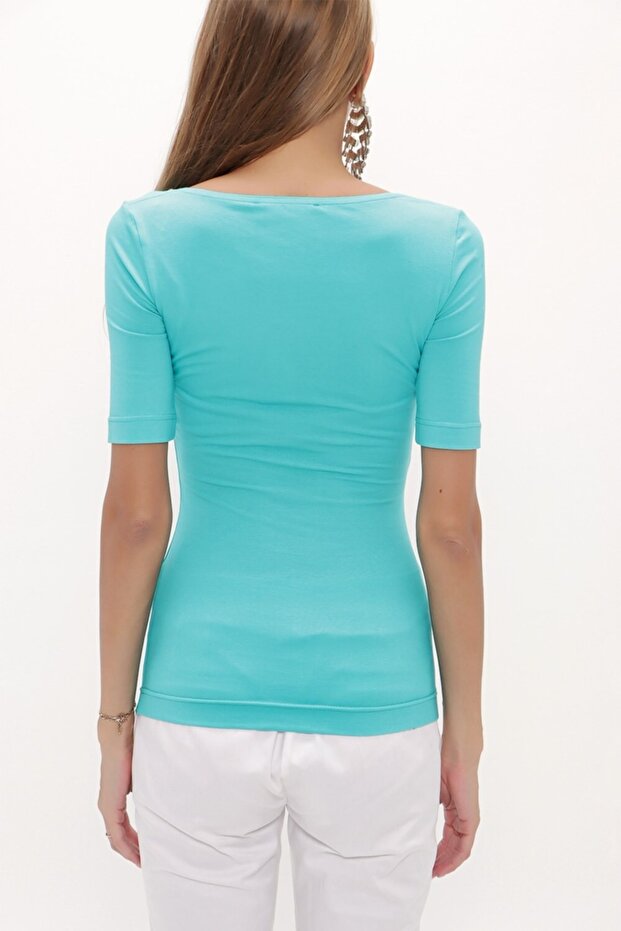 Kristal Taşlı Örme Bluz 18887 - 4