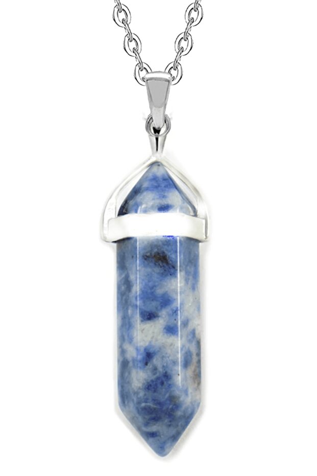Certified Nail Model Logic Intelligence Stone Natural Sodalite Stone Necklace