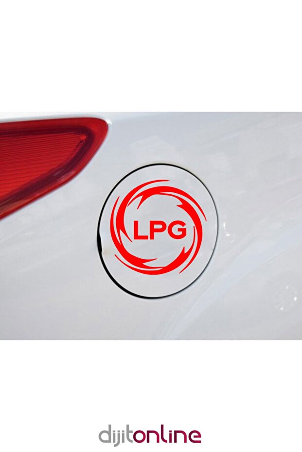 Tank Fuel Cover Lpg Sticker - Auto Sticker - Car Sticker 12x11 Cm