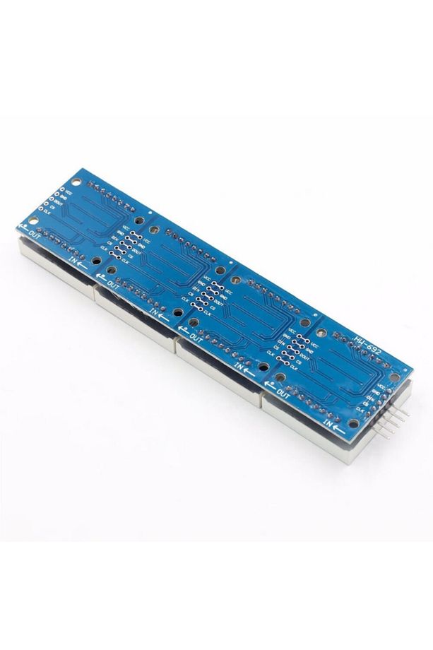 Max7219 4 Adet 8x8 64 Nokta Led Matrix Modül Dot Matrix 5v Ortak Katot Led Ekran Saat - 7
