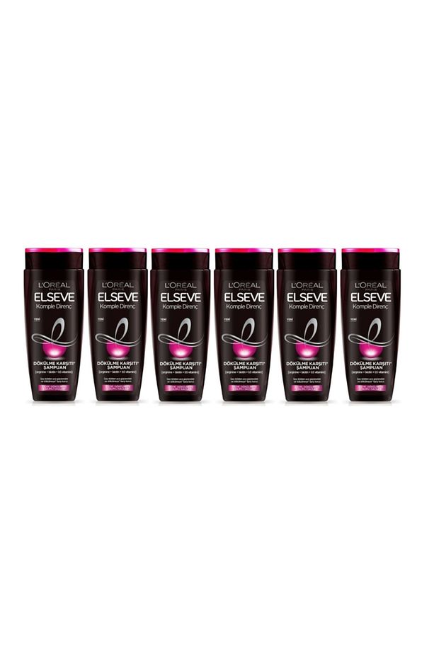 Loreal Şampuan Komple Direnç Dökülme Karşıtı Zayıf,dökülmeye Eğilimli Saçlar 670 ml X 6 Adet - 1
