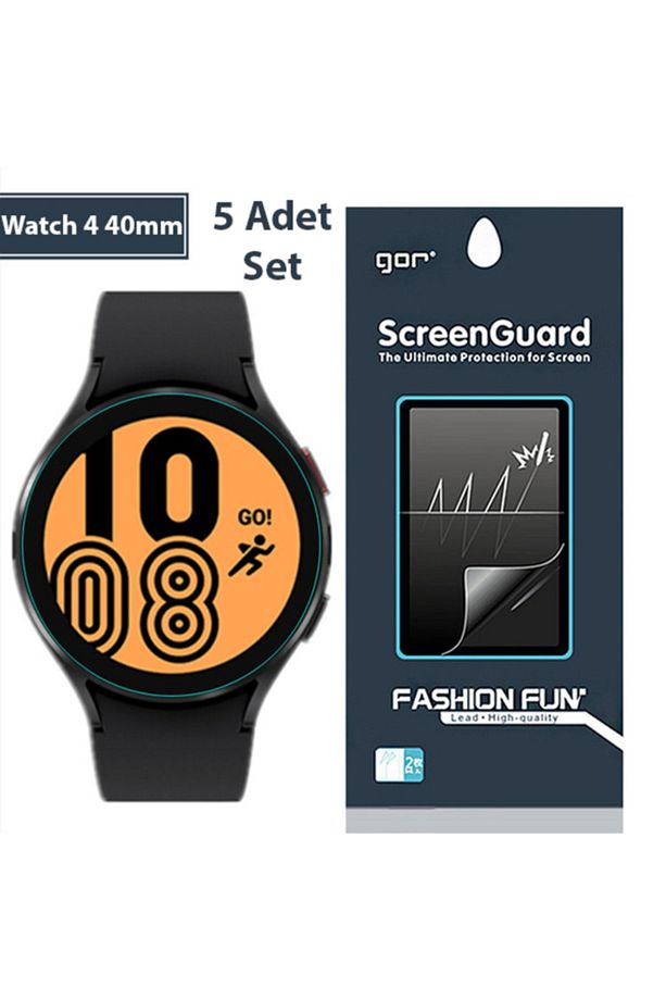 Gor Sm Galaxy Watch 4 40mm Darbe Emici Ekran Koruyucu 5 Adet Set Şeffaf - 1
