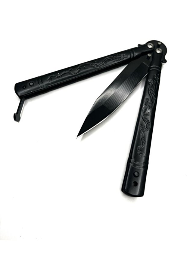 Siyah Çakı Ejder Desenli - 1