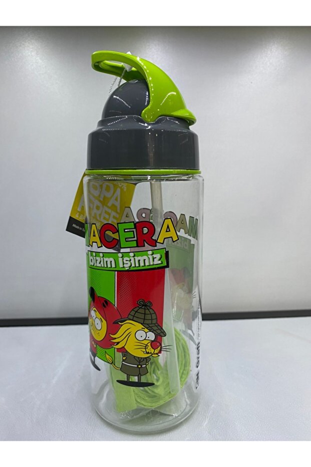 Kral Şakir Patterned Tritan Flask with Straw 500cc K025-3 - 1