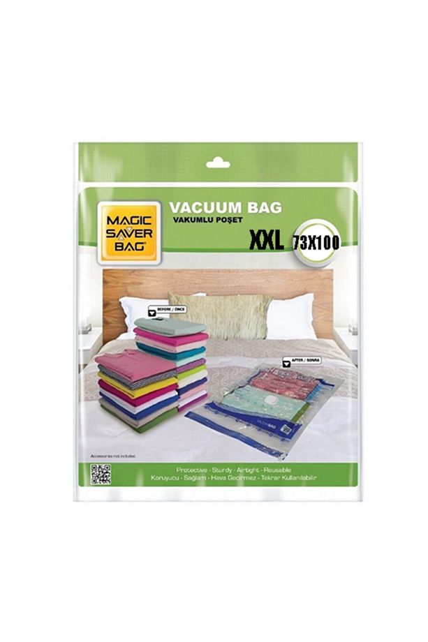 Vaccum Vakumlu Poşet Mega Xxl 73x100 Vakumlu Poşet Xxxl 100x130 Vakum Hurcu - 1