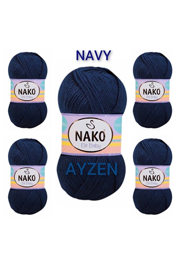 Elıt Baby Hand Knitting Thread Pack of 5 (100gr X 5 Pieces)