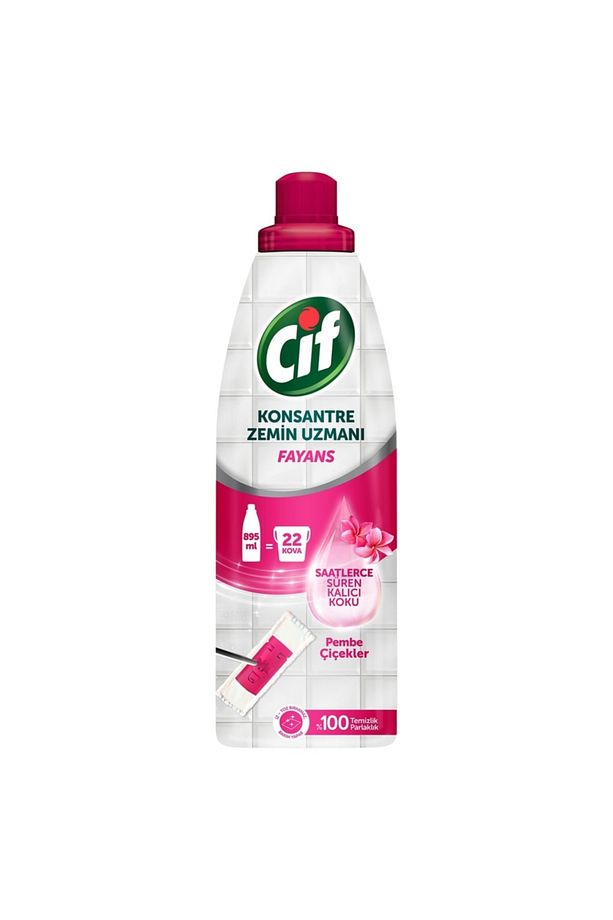 Pembe Çiçekler Konsantre Zemin Uzmanı Fayans Temizleyicisi 22 Kova 895 Ml - 1