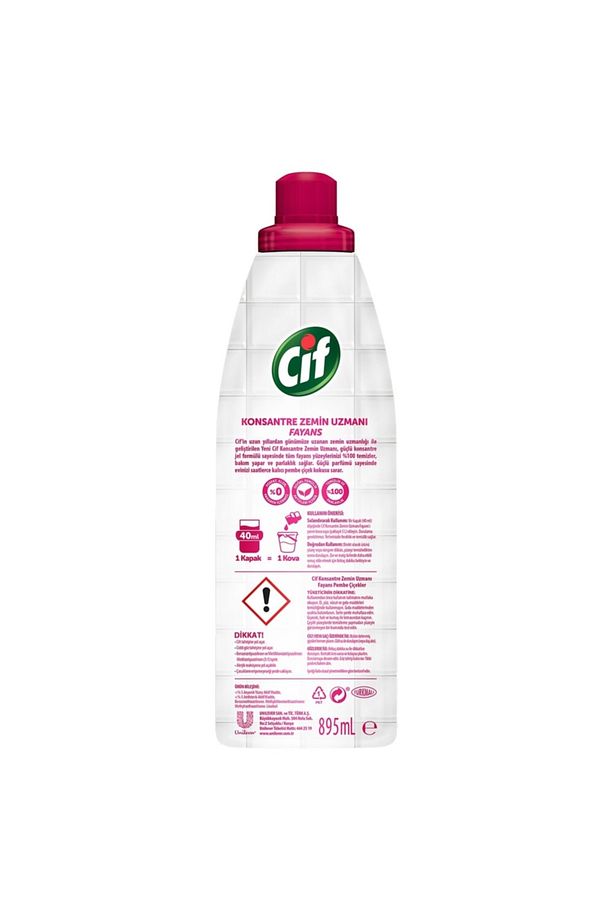 Pembe Çiçekler Konsantre Zemin Uzmanı Fayans Temizleyicisi 22 Kova 895 Ml - 6